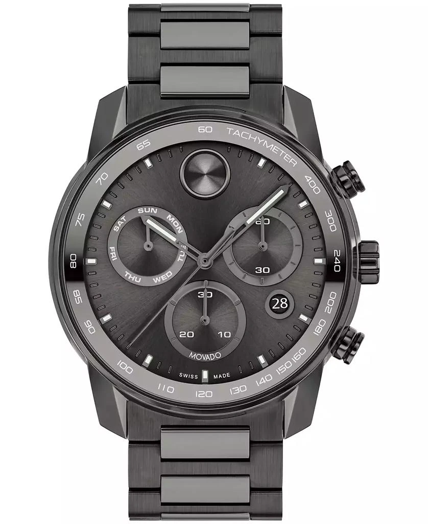 Movado Men's Bold Verso Gunmetal Ionic Plated Steel Bracelet Watch 44mm 1