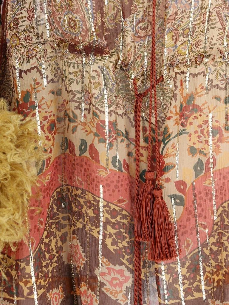 Valentino Valentino	Paisley Printed Feather-Trim Blouse 3