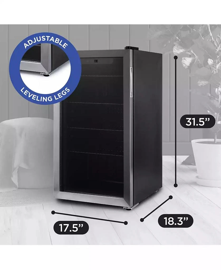 Black & Decker 2.4 Cu. Ft. Beverage Cooler with Double Pane Glass Door Drink Fridge with 76-Can Capacity 6