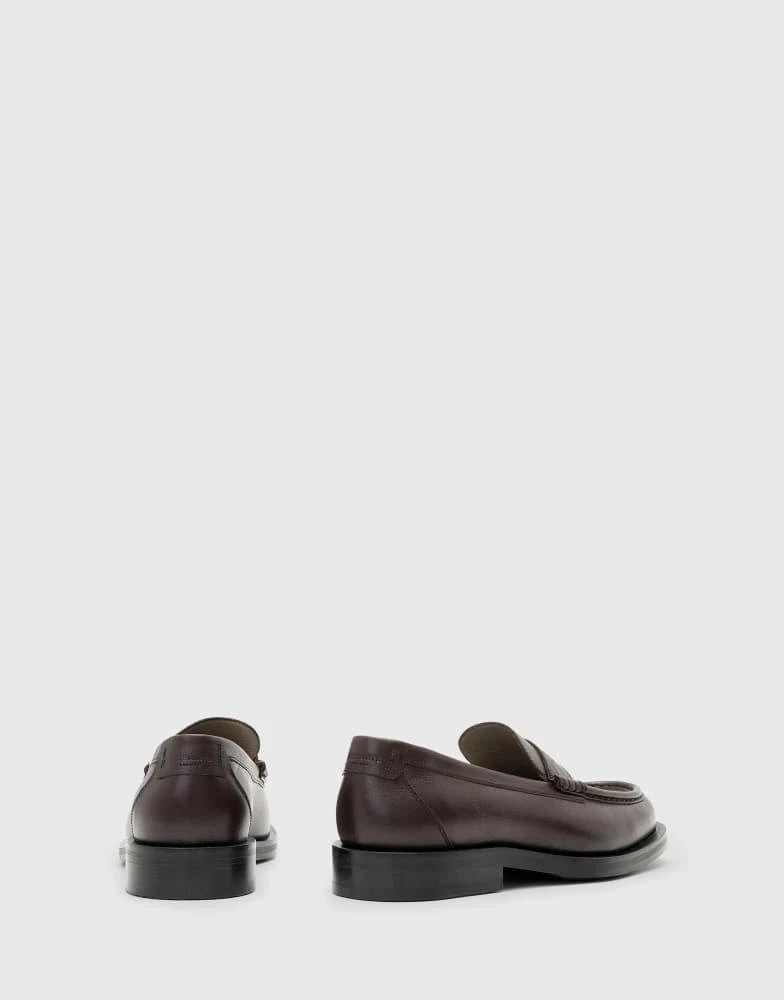 All Saints Black Bloom Leather Loafer AllSaints Bloom loafers in black | ASOS main image 2