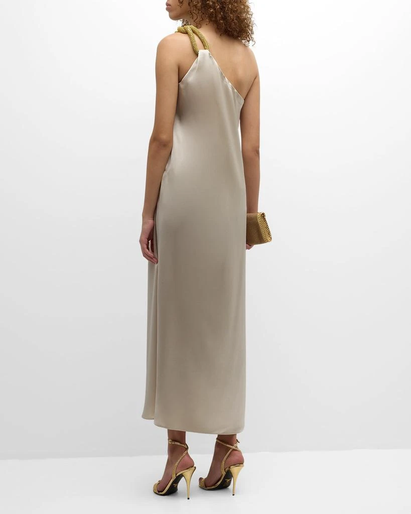 UNGARO Shae One-Shoulder Satin Maxi Dress 4