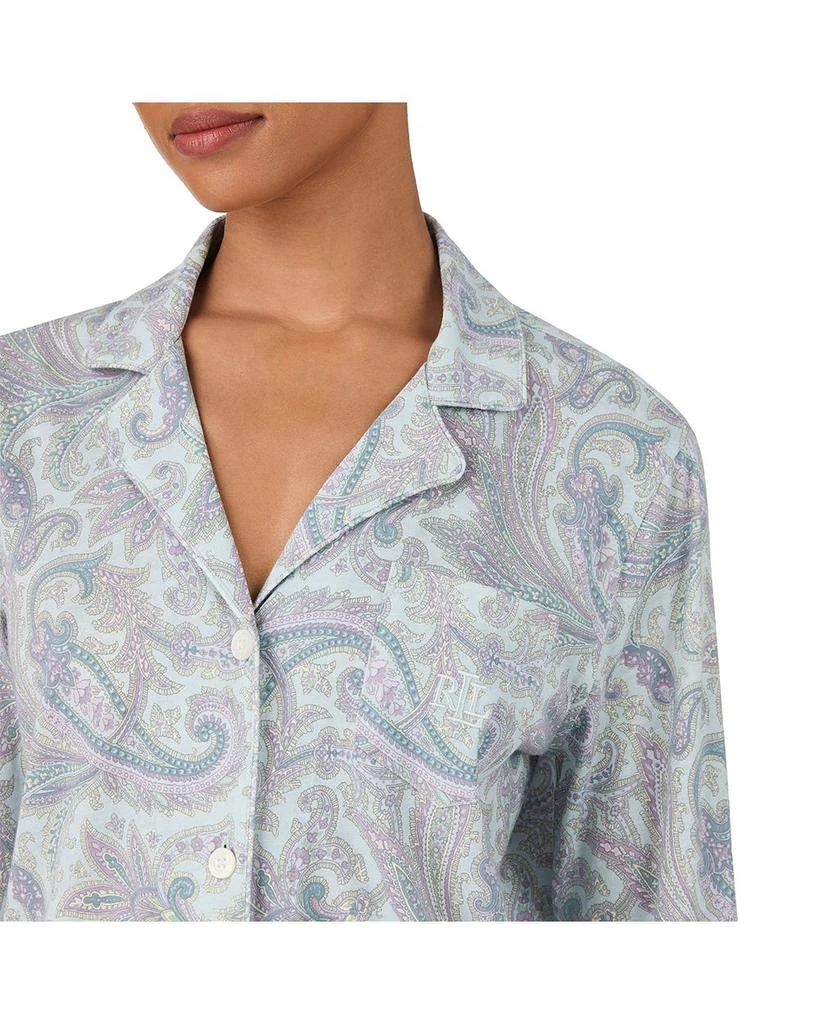 Ralph Lauren Long Sleeve Notch Collar Long Pants Pajama Set 2