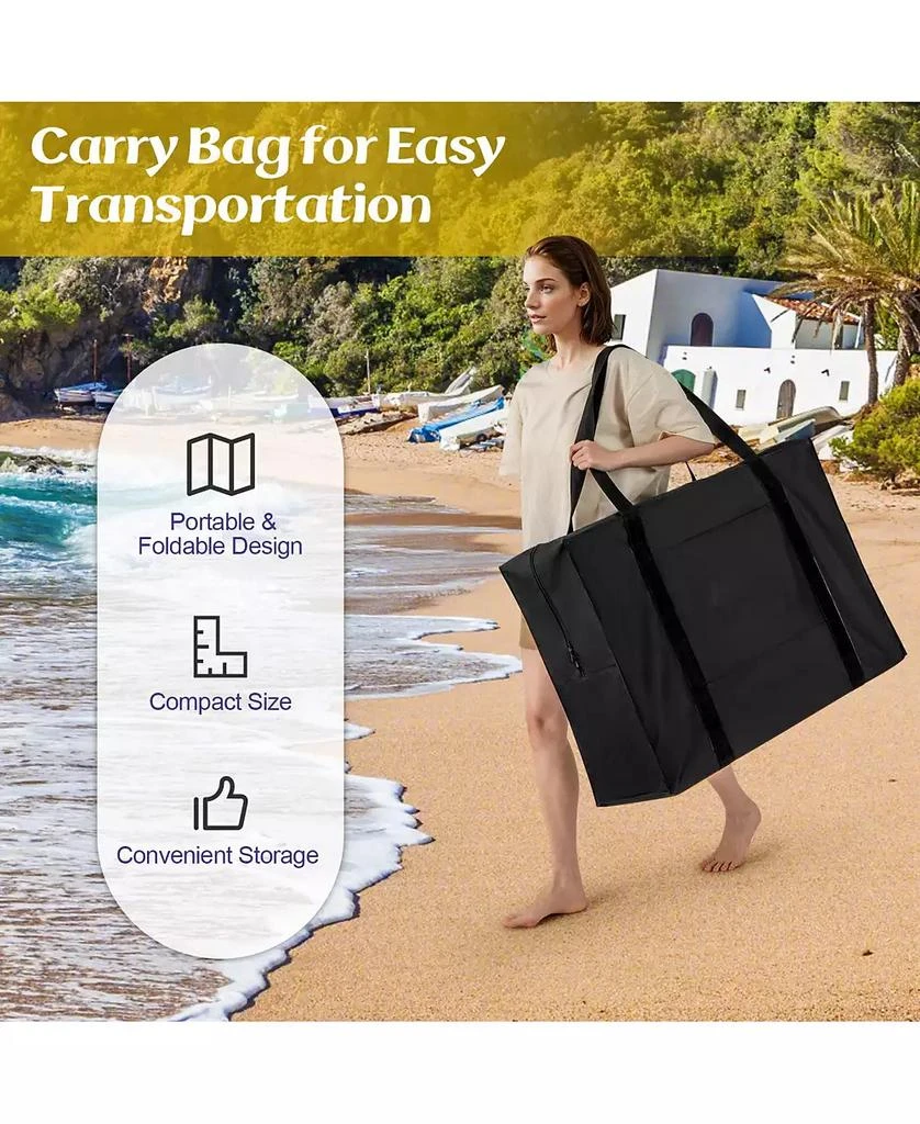 KUYOTQ 8 ft x 8 ft Inflatable Dock Platform with Mesh Swim Lounge 6