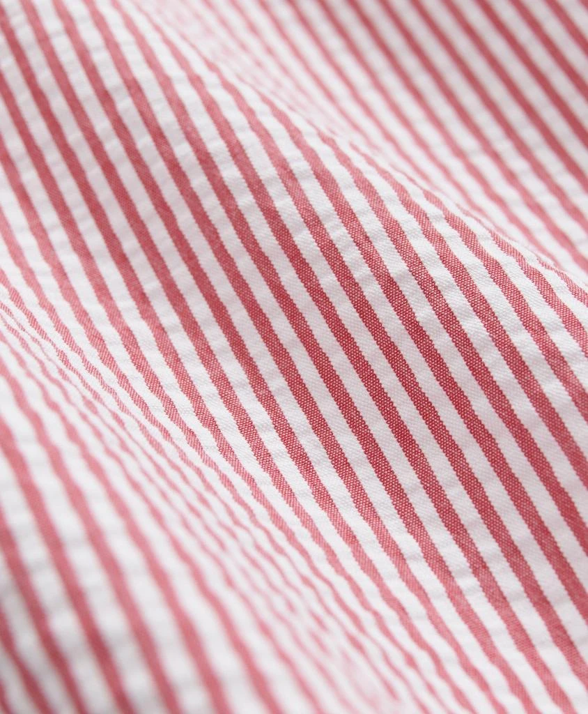 Brooks Brothers Washed Cotton Seersucker Button-Down Collar, Stripe Short-Sleeve Sport Shirt 3