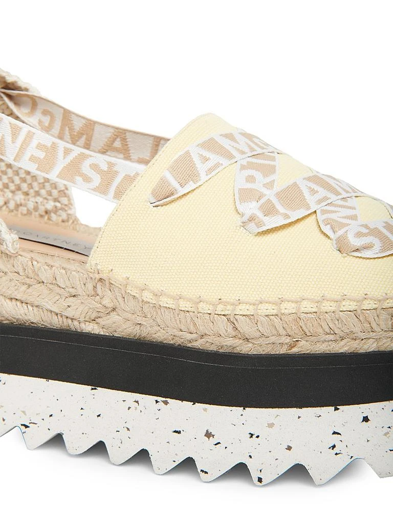 Stella McCartney Gaia Logo Canvas Platform Espadrilles 5
