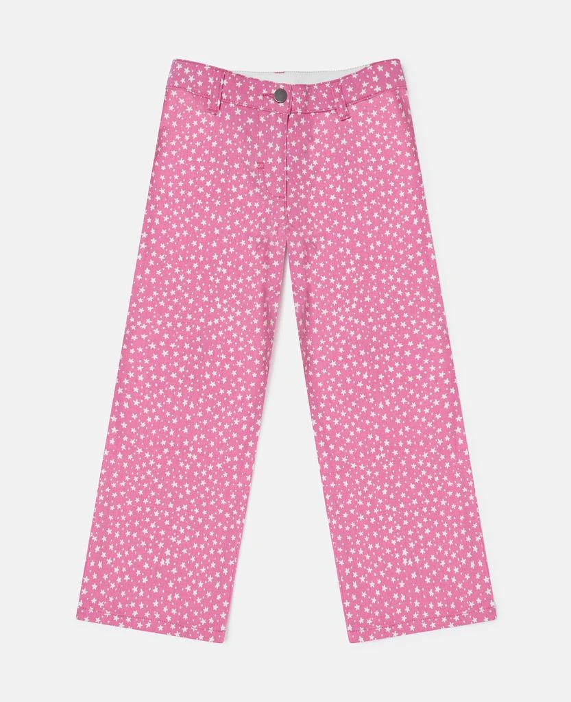 Stella McCartney Stella McCartney - Star Print Straight-Leg Denim Jeans, Fuschia/White, Size: 2 1