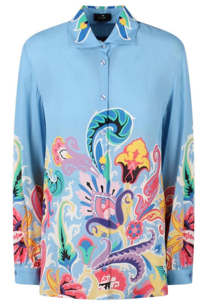 シャツ Etro Floral Paisley Printed Poplin Shirt ETRO Etro Floral Printed Shirt - Shirts - Free Shipping