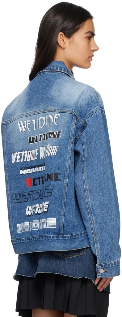 We11done Blue Printed Denim Jacket 3