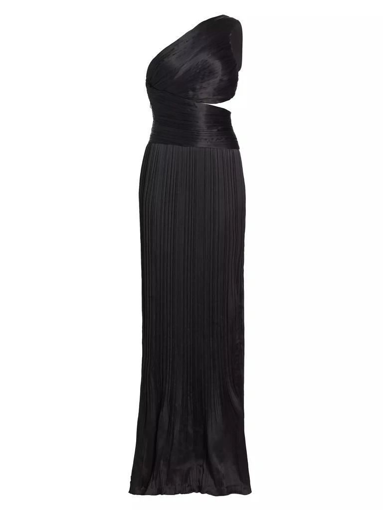 Adam Lippes Delphos Silk One-Shoulder Gown 1