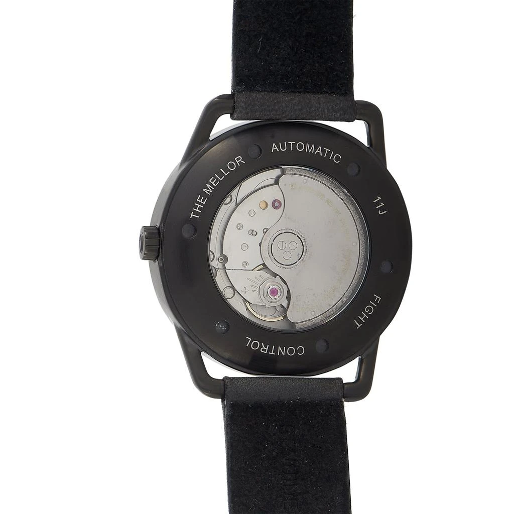 Nixon Mellor Automatic 38 mm All Black Stainless Steel and Leather Watch A199 001 2