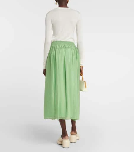 Vince Gathered midi skirt 3