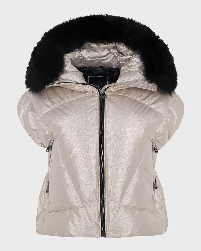 Gorski Apres-Ski Vest with Detachable Toscana Lamb Shearling Hood Trim 1