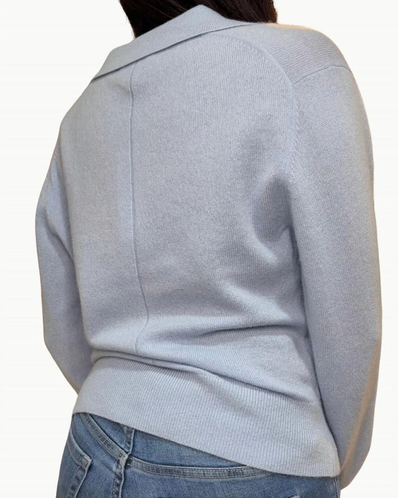 White + Warren White + Warren - Cashmere V-neck Polo Long Sleeve Top 2