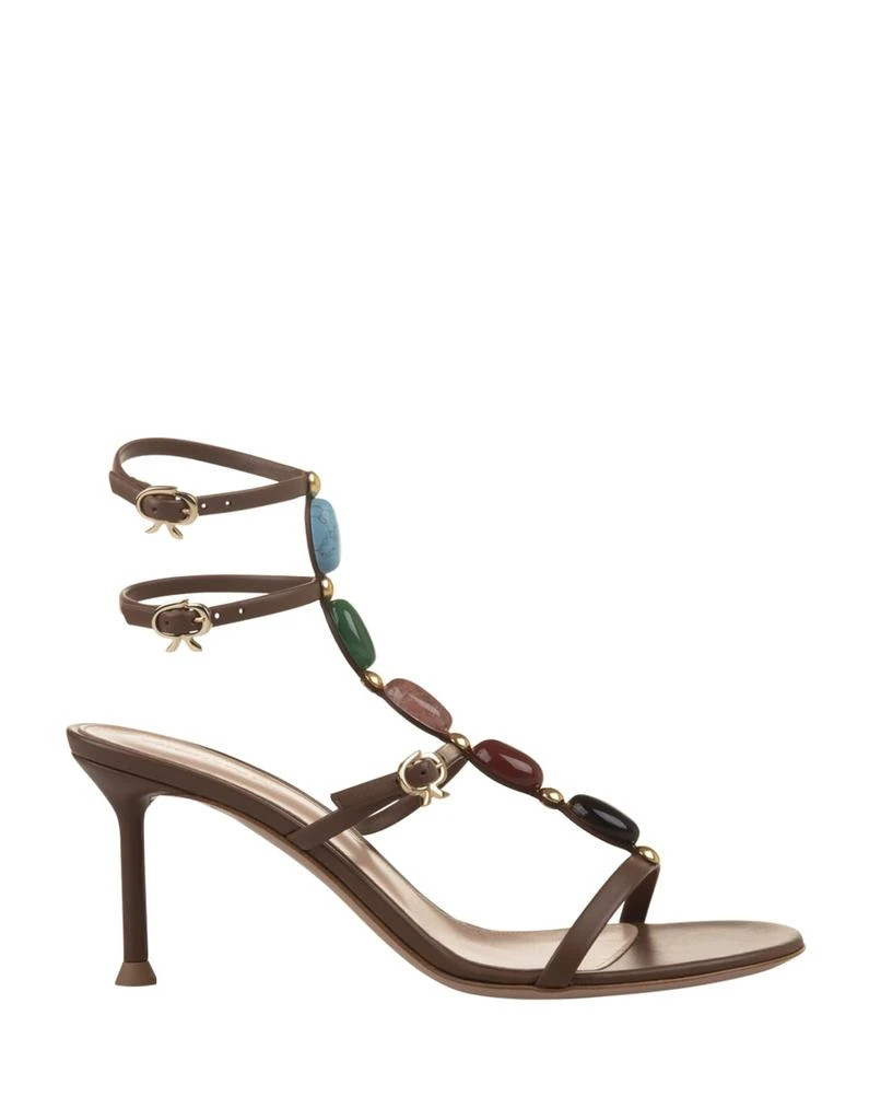 Gianvito Rossi Shanti 70 Sandal In Brown Sandals 1
