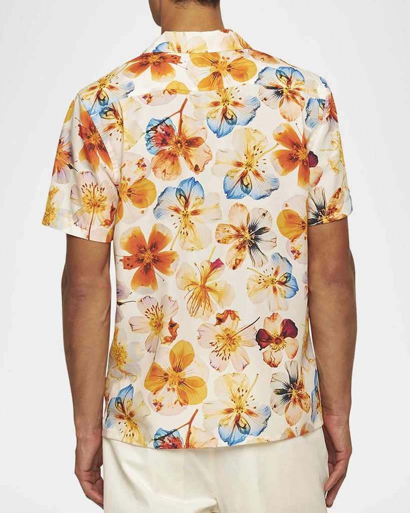 Orlebar Brown Men's Lyocell Floral-Print Camp Shirt 3