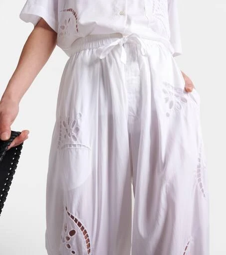 Isabel Marant Hectorina broderie anglaise wide-leg pants 4