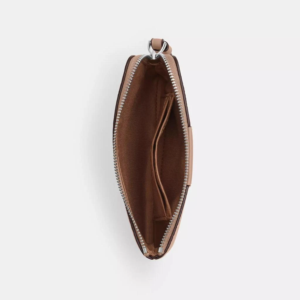 Coach Corner Zip Wristlet In Signature Canvas With Stripe 2