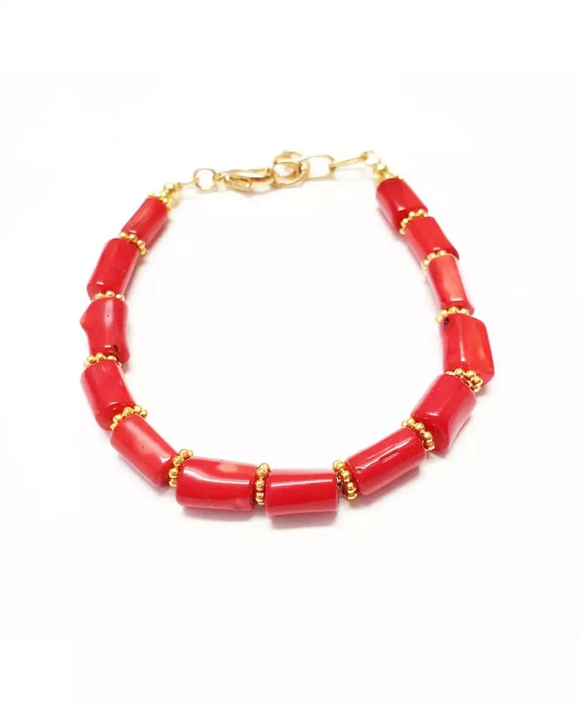 MINU Jewels Women
s Rouge Bracelet with Red Beads