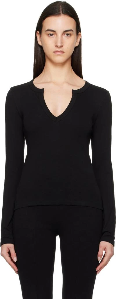 FLORE FLORE Black Iman Long Sleeve T-shirt 1