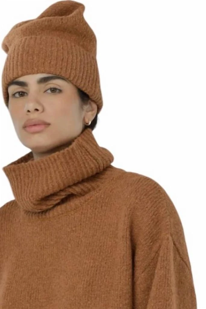 Paper Label Nyla Turtle Neck Top In Golden Nutshell 2