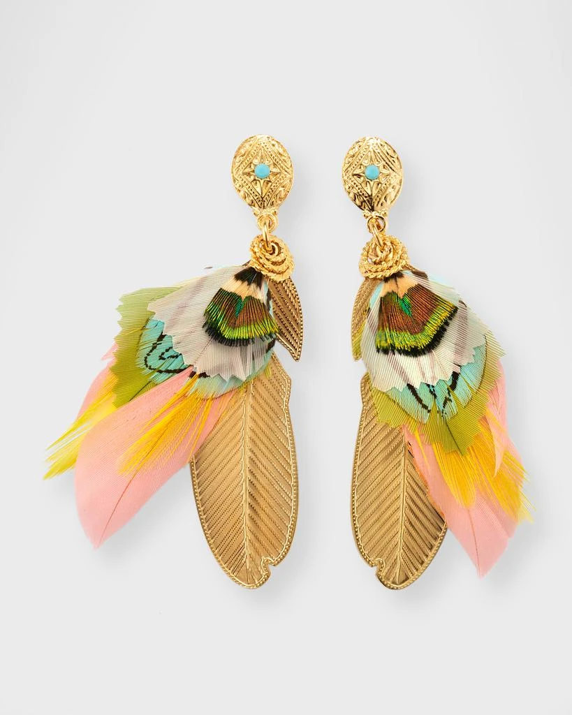 GAS Bijoux Sao Feather Drop Earrings 3