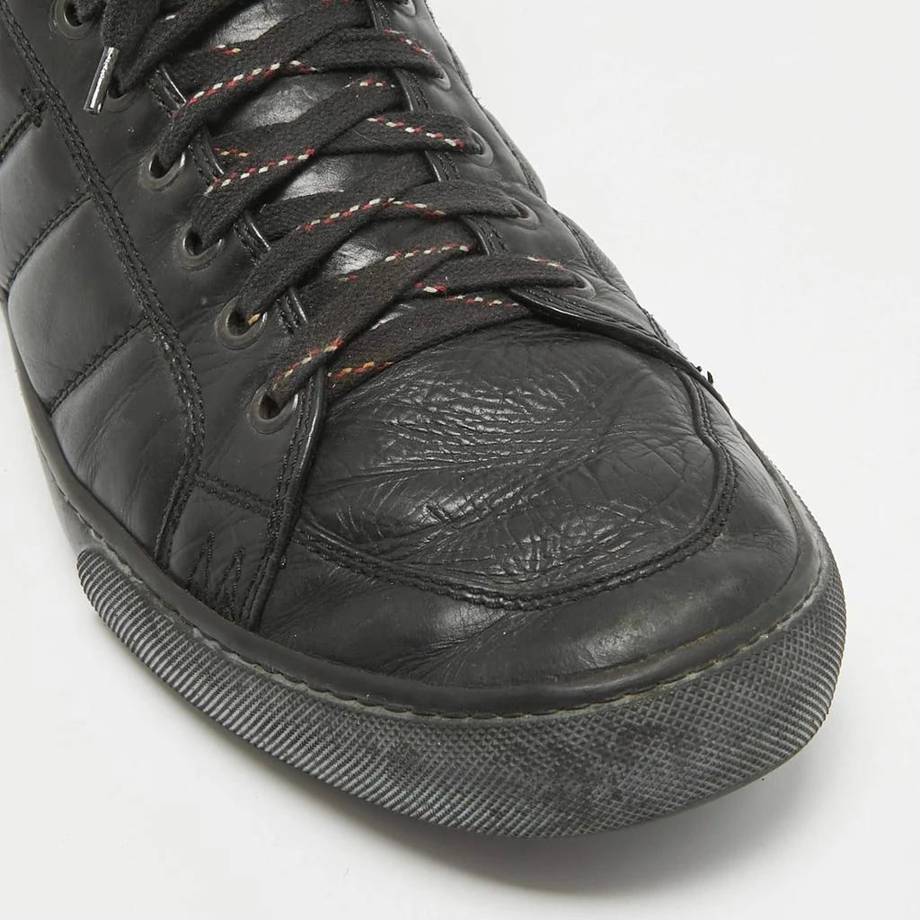 Moncler Moncler Black Leather High Top Sneakers Size 44 7