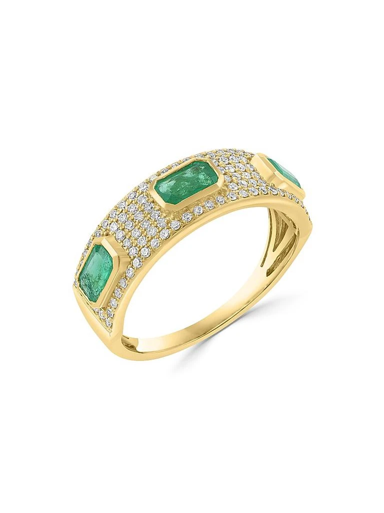 Saks Fifth Avenue Collection 14K Yellow Gold, Emerald
0.27 TCW Diamond Ring
