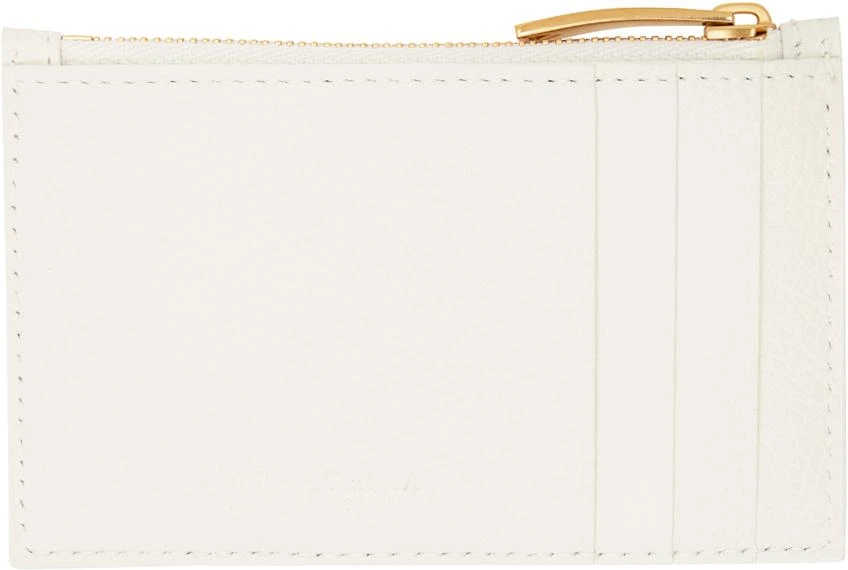 Bottega Veneta White Zipped Card Case 2