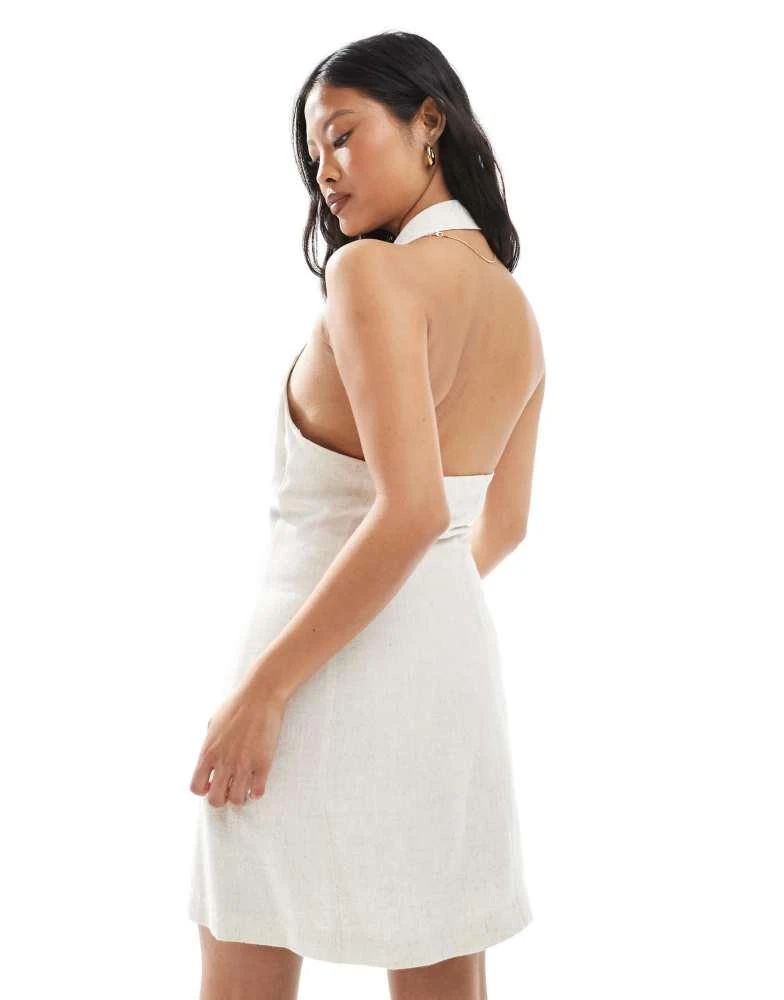 slim fit dress slacks Rumal Linen Halter Mini Dress – VICI main image 1