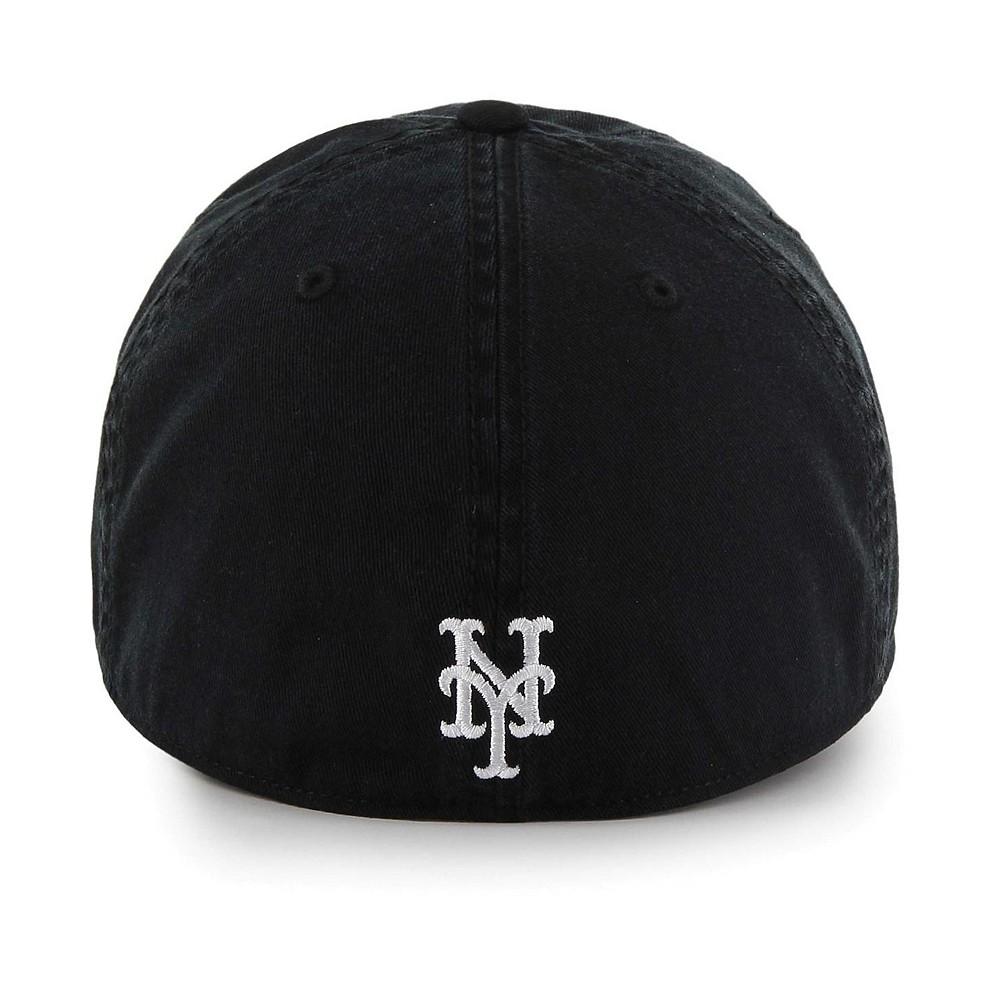 '47 Brand Men's Black New York Mets Crosstown Classic Franchise Fitted Hat