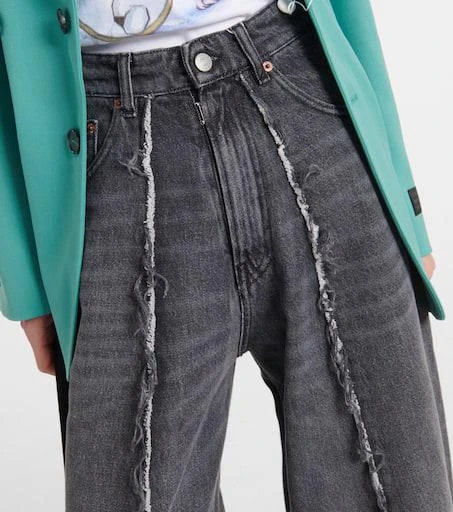 MM6 Maison Margiela Distressed wide-leg jeans 4