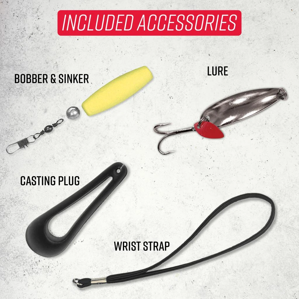 Ronco Pocket Fisherman, Portable Fishing Rod, Foldable Compact Design, Lightweight Rod and Reel for Fishing On-the-Go 5