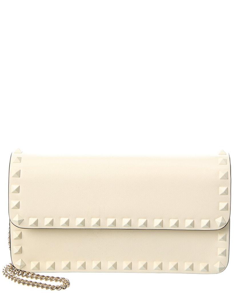 Valentino Valentino Rockstud Leather Wallet On Chain