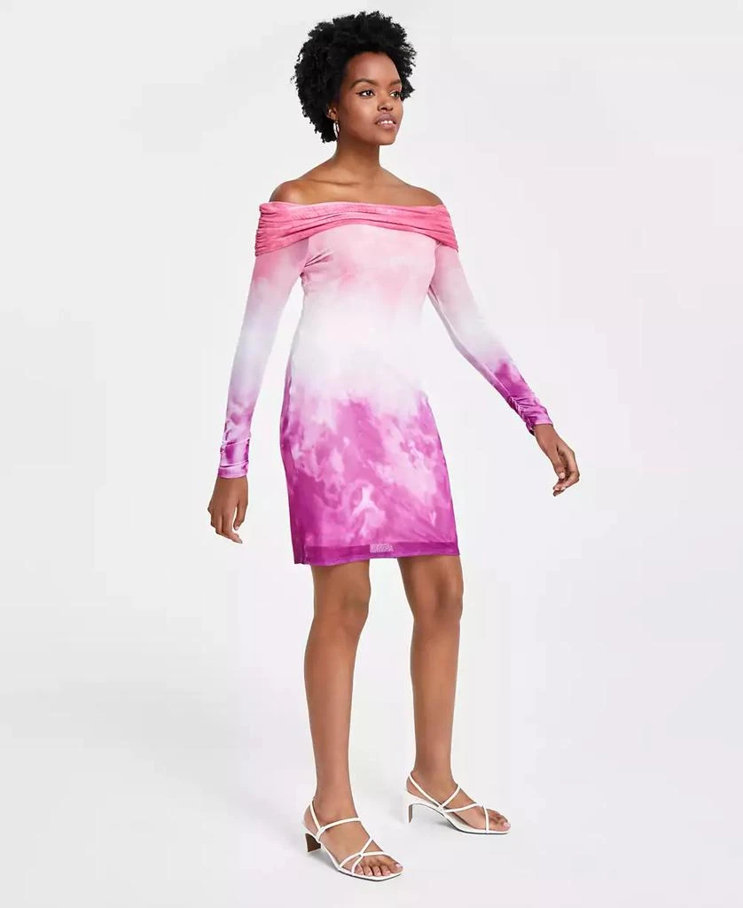 Bar III Women's Ombré Mesh Off-The-Shoulder Dress, Created for Macy's 3