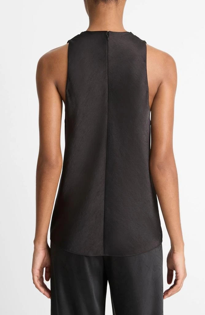 Vince Cowl Neck Hammered Satin Sleeveless Top 2