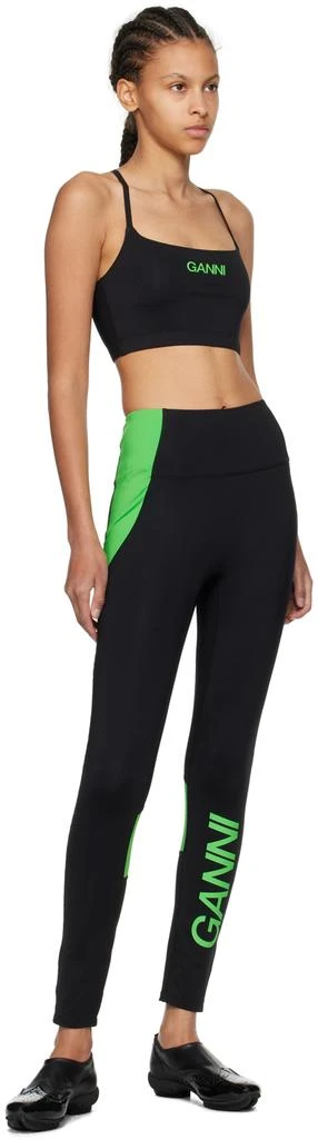 Ganni Black Active Leggings 4