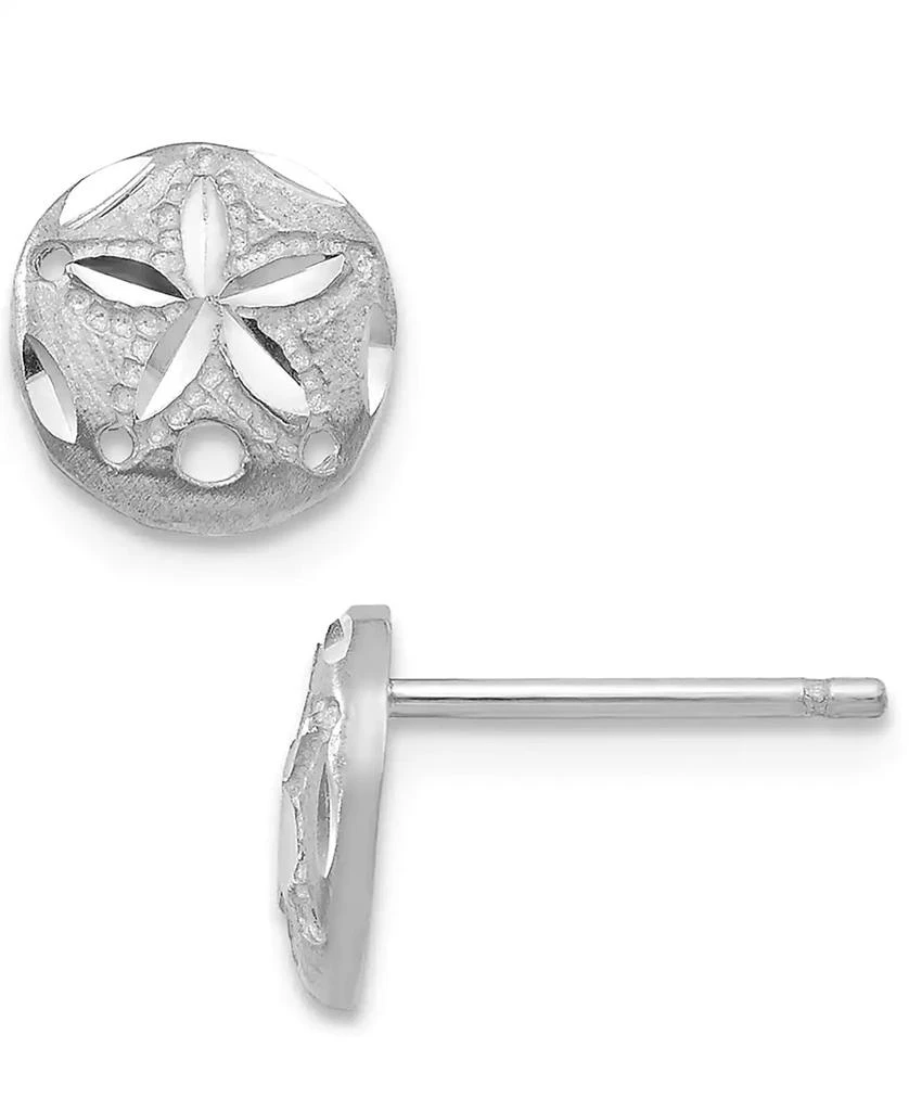 Macy
s Sand Dollar Stud Earrings in 14k White Gold