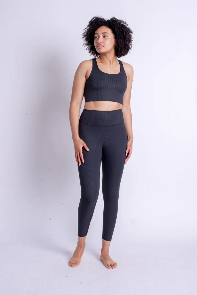 预计3周后发货 Girlfriend Collective Legging - Rib High-Rise Legging - Noir 3