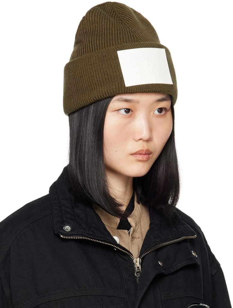 MM6 Khaki Numeric Beanie 2