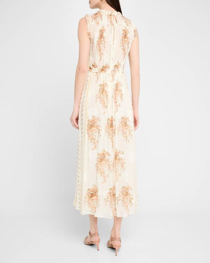 Ulla Johnson Kasia Sleeveless Floral Silk Midi Dress 3