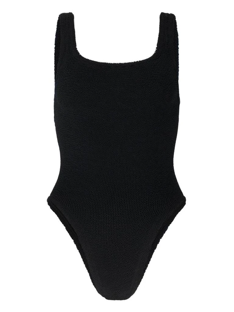 Hunza G Hunza G Square Neck One-Piece Swimsuit With Deep Back Neckline 1