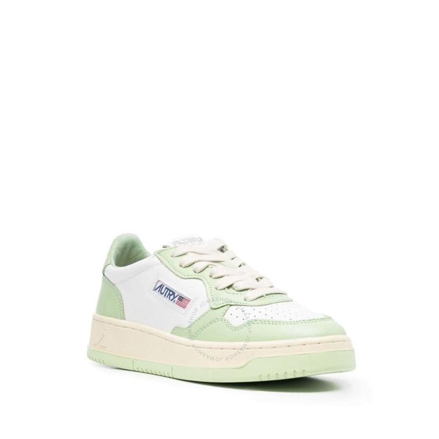 Autry Nile Green Medalist Low-Top Leather Sneakers