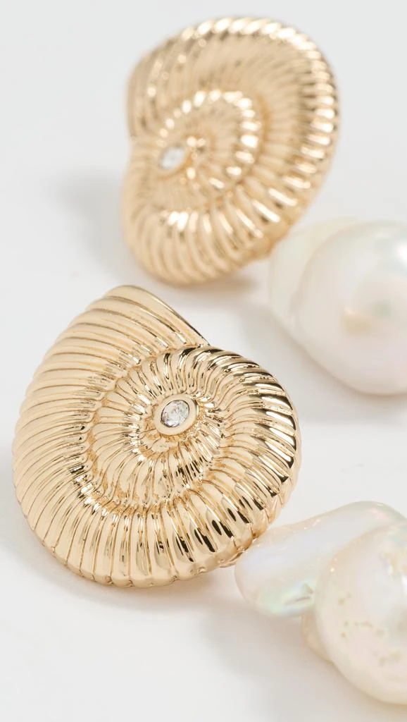 Ettika Jewelry Nautilus Shell Freshwater Earrings 3