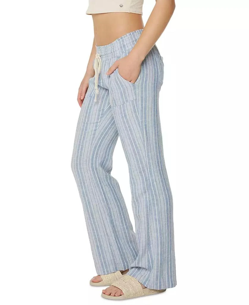 Roxy Juniors' Oceanside Striped Wide-Leg Beach Pants 5