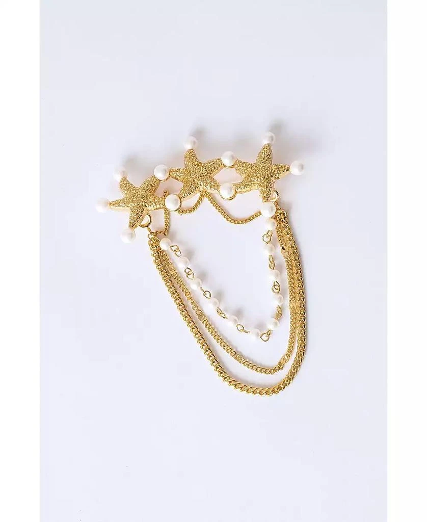 Classicharms Lila Starfish Waterfall Brooch