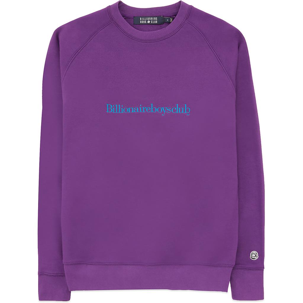 Billionaire Boys Club Embroidered Serif Logo Crew Pullover Sweater