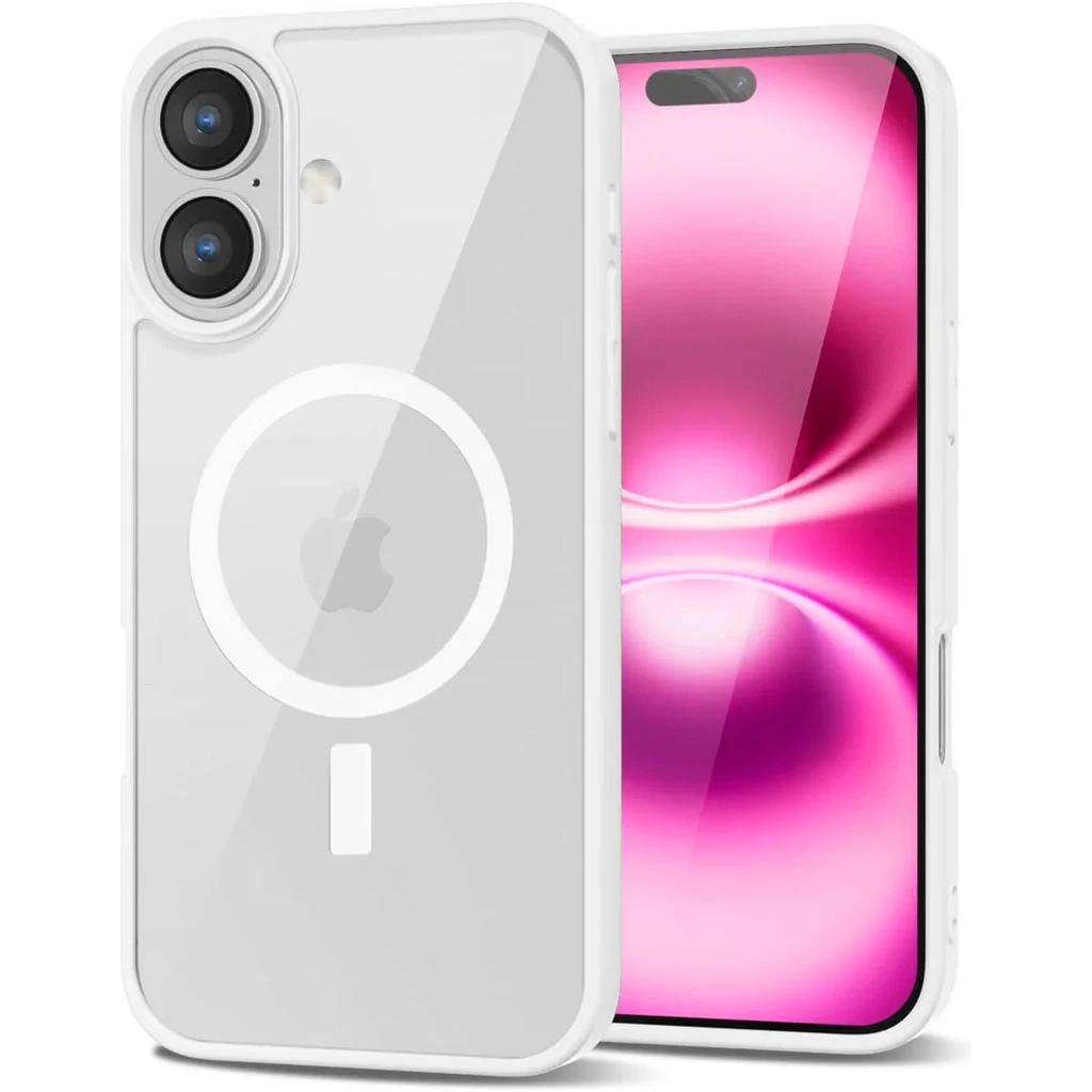 ENTRONIX Entronix [Magnetic] Case Compatible with iPhone 16 Plus - [Clear Back] Soft Matte Frame 8
