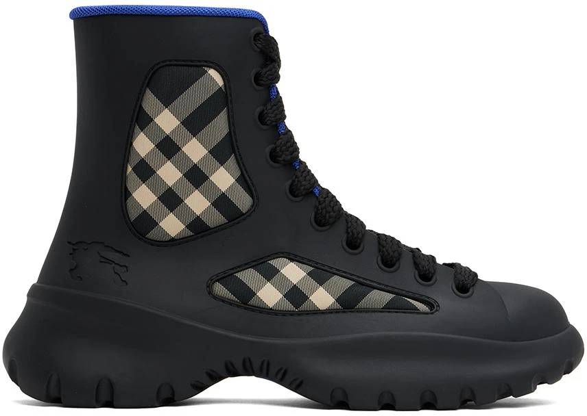 Burberry Black Rubber Boulder Boots 1