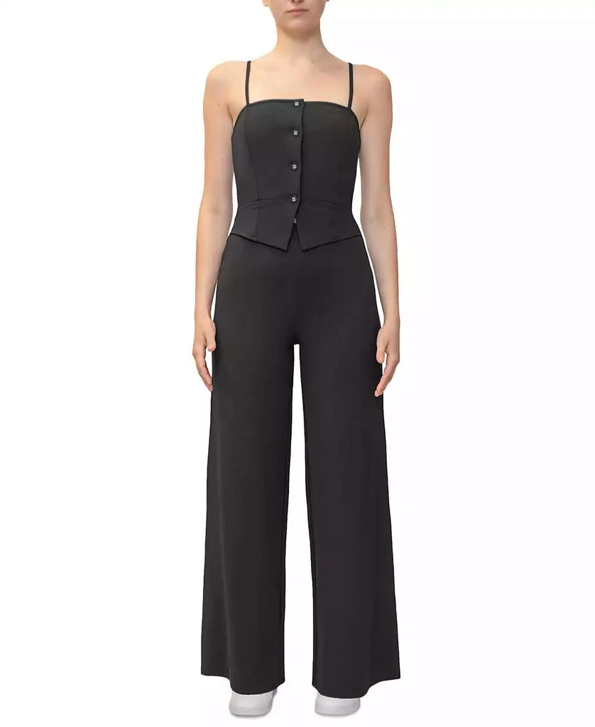 Almost Famous Dylan Ryan Juniors' Vest-Style Jumpsuit 1