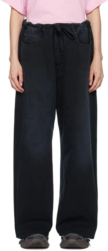 Balenciaga Navy Oversized Baggy Jeans 1